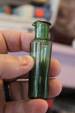 Antique, 3'', Small, Green, TRAVELERS, BIRDS BEAK, Ink Bottle, Item # A- 8174