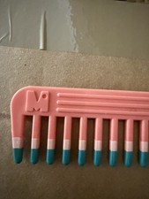 Vintage 80'S/90'S MEBCO pink/color twice Dipped Wide Tooth Detangling Comb