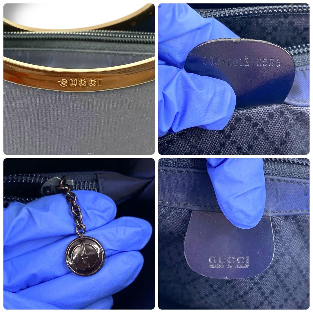 Vintage Gucci Navy Satin Handbag Authentic