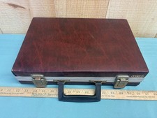 Vintage Savoy 30 Cassette Tape Briefcase Retro Storage Case Brown 14x10x3 EX