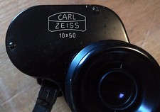 Carl Zeiss West Germany 10x50 Binoculars Porro I prisms Leather case & strap