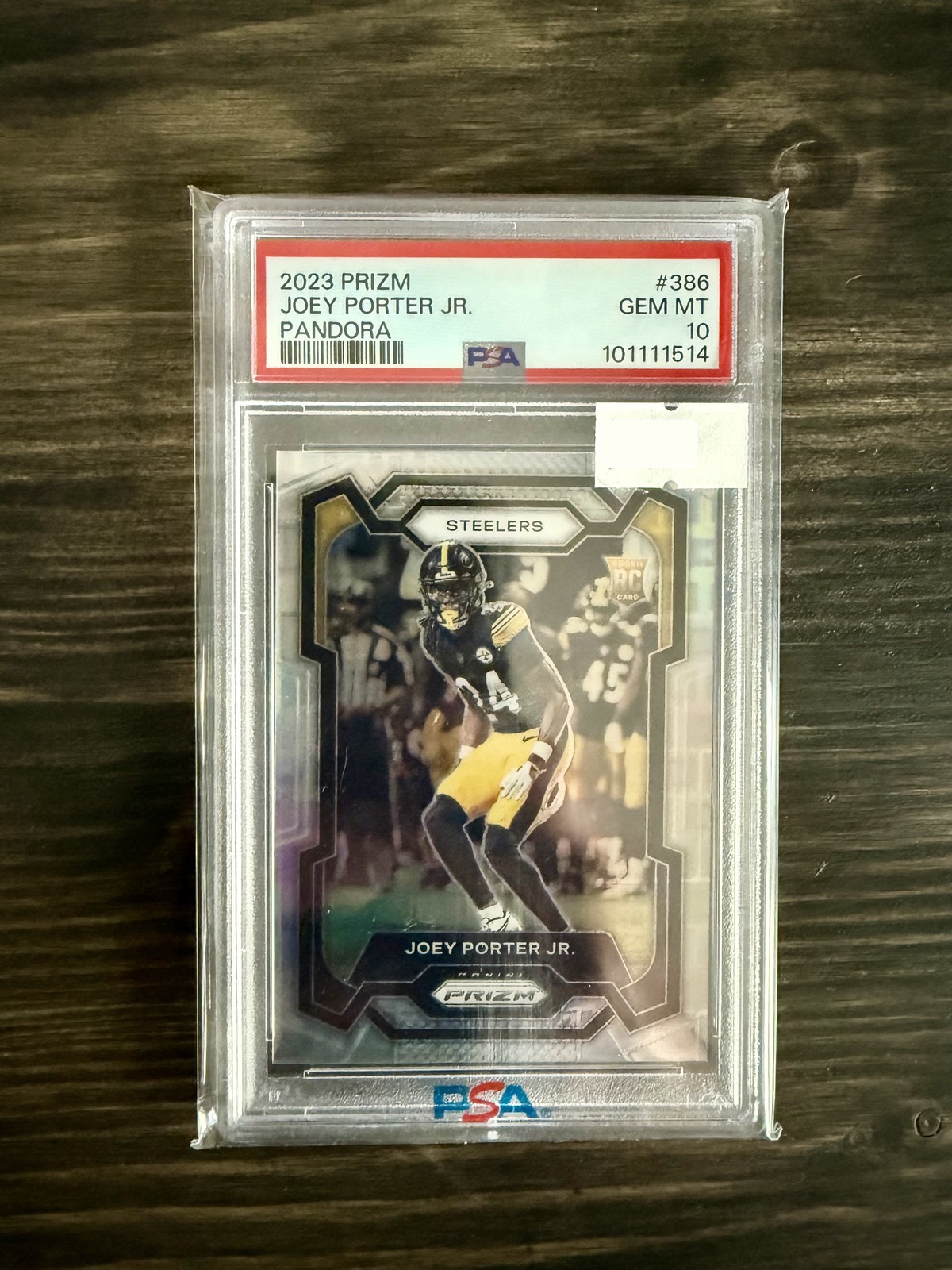 2023 Panini Prizm #386 Joey Porter Jr. Pandora /400 PSA 10