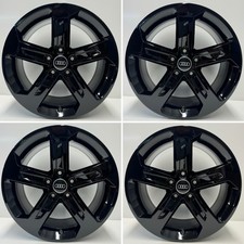 Audi A3 17” Sport Star Spoke Alloy Wheel Set Refurbished Gloss Black Genuine