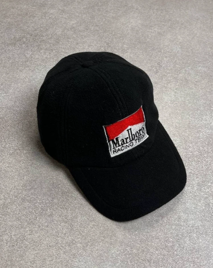VINTAGE 90S MARLBORO TRAPPER FLEECE HAT RACING Y2K OS