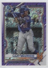 2021 Bowman Chrome Prospects Purple Shimmer Refractor 103/250 Ronny Mauricio 1og