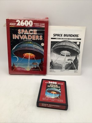 Atari 2600 Red Space Invaders With CIB