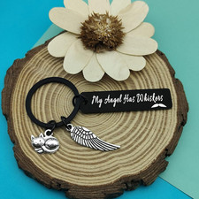 Pet Memorial Gift Loss of Cat Keychain Sympathy Gift in Memory of Cat Pet Gif...