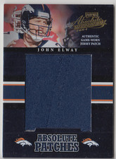 2004 Absolute Memorabilia Patches Game-Worn Jumbo Patch John Elway /25 HOF