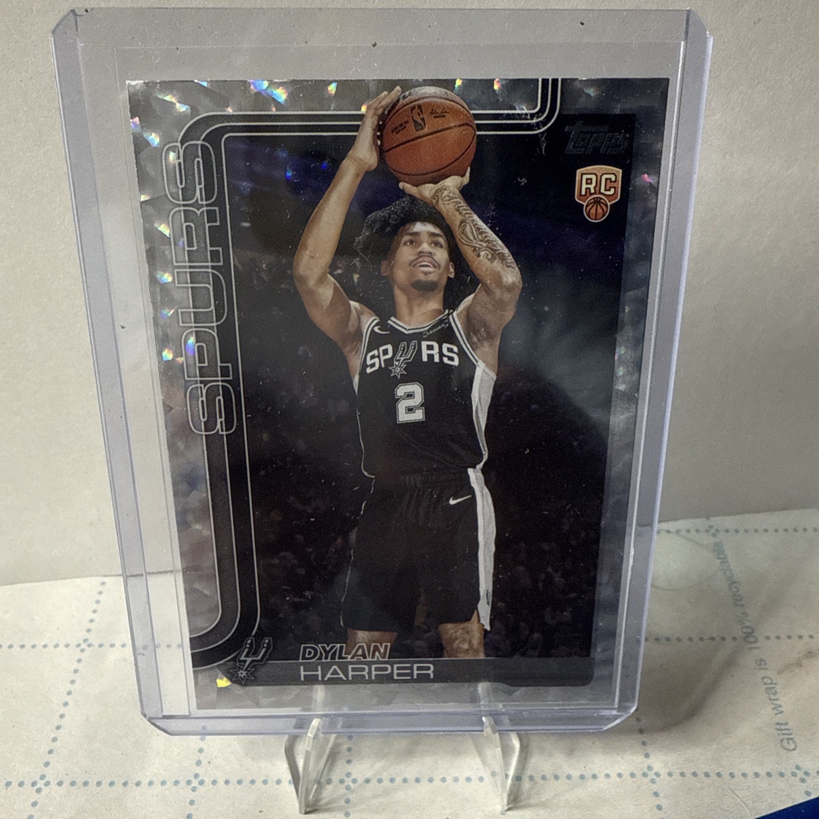 2025-2026 NBA Topps Dylan Harper Rookie Card Holo Foil Sparkle Parallel #202
