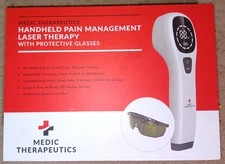 Handheld Pain Management Laser Therapy w/ Protective Glasses Medic Therapeutics