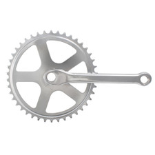 guarnitura monocorona 46d a chiavella bici citybike pedivella 165mm in acciaio