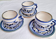 Puppengeschirr aus Marokko, aus Ton handgefertigt, glasiert und bemalt ca 1980,