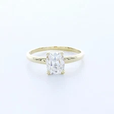 Solitaire Engagement Ring Classic 14K Gold 1.25 CT Cushion Natural Diamond G SI1