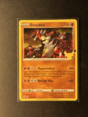 Groudon 017/025 HOLO Pokemon Celebrations Karte Deutsch NM