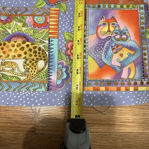 Laurel Burch Baumwolle Fanciful Felines Baumwollstoff Mehrfarbig 42x71 T3 - Bild 7 von 8