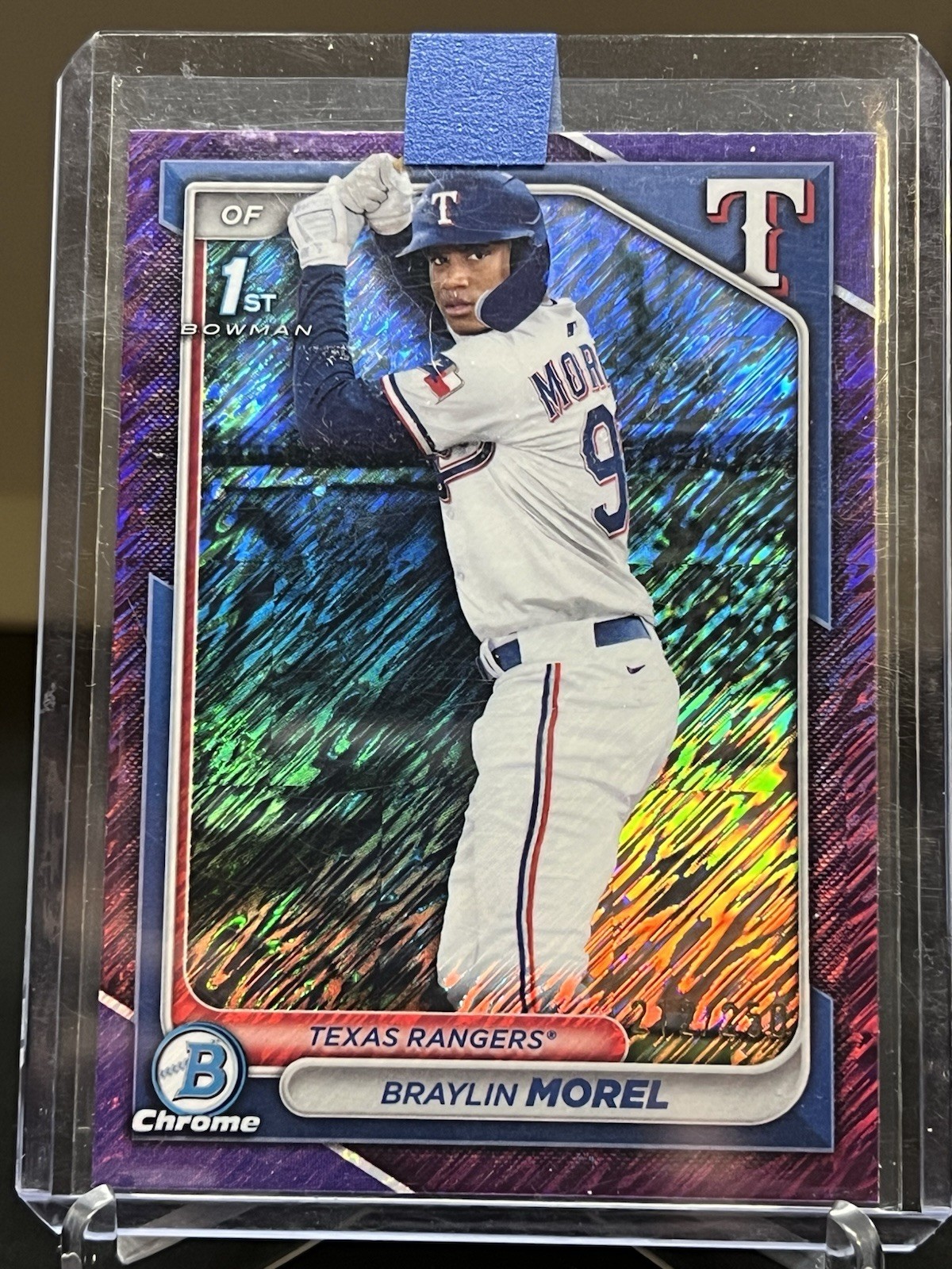 BRAYLIN MOREL /250 1st 2024 BOWMAN CHROME PROSPECTS PURPLE SHIMMER🔥🔥✅