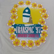 VTG 90s Transpac 97 Hawaii T Shirt USA Made Single Stitch M Dead Stock Honolulu