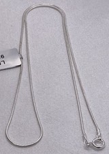 16 Inch Sterling Silver Round Snake Chain 2.80g