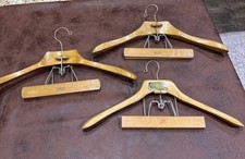 Vintage Setwell 20  Heavy Duty Wooden Suit Pant Hanger Combo Vintage Clamp