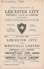 Leicester City v Sheffield United 1949/1950 - Football programme