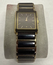 Rado DiaStar Men's Wristwatch Steel Titanium Gold Plated Quartz 160.0281.3N