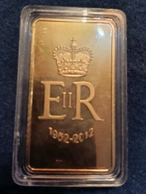 Exklusive Queen Elisabeth II. vergoldete Medaille "Diamond Jubilee" 1952-2012 - Bild 1 von 2