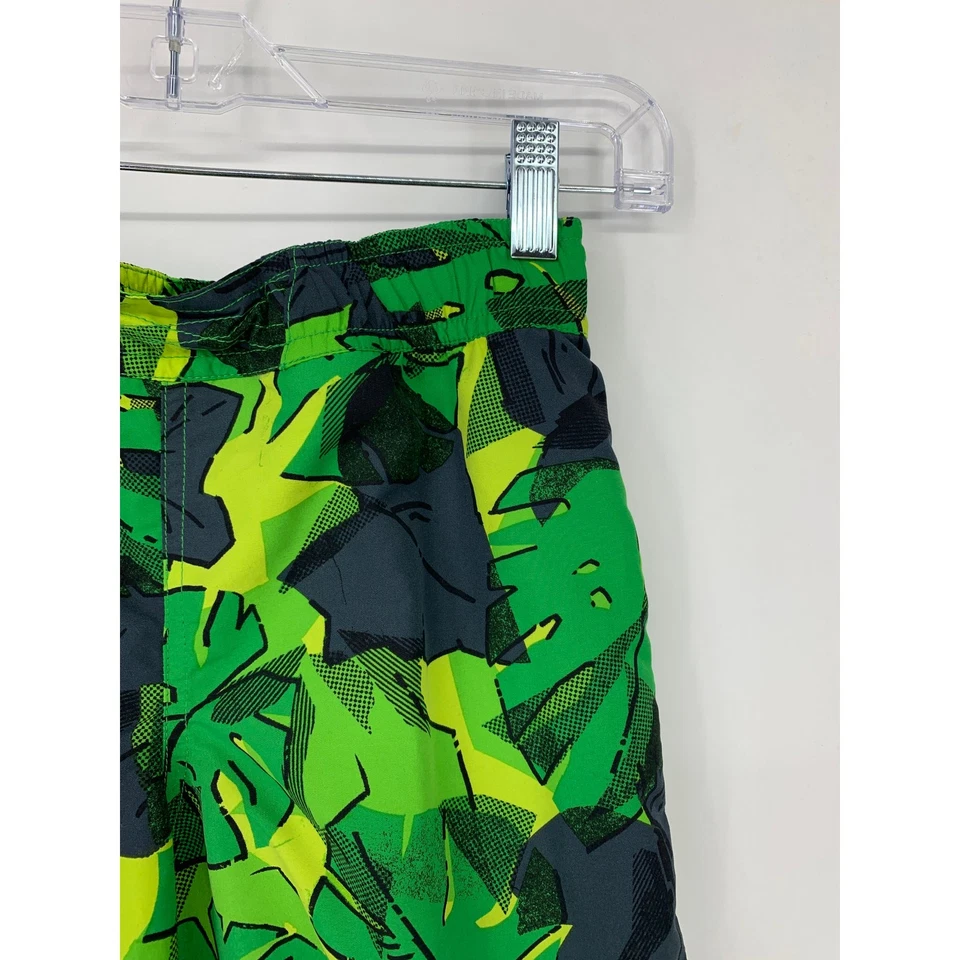 Pantalones Cortos Columbia Niños OMNI-SHADE Talla M Hoja Tropical Pull On Nadar Verde/Negro Foto 2 de 4