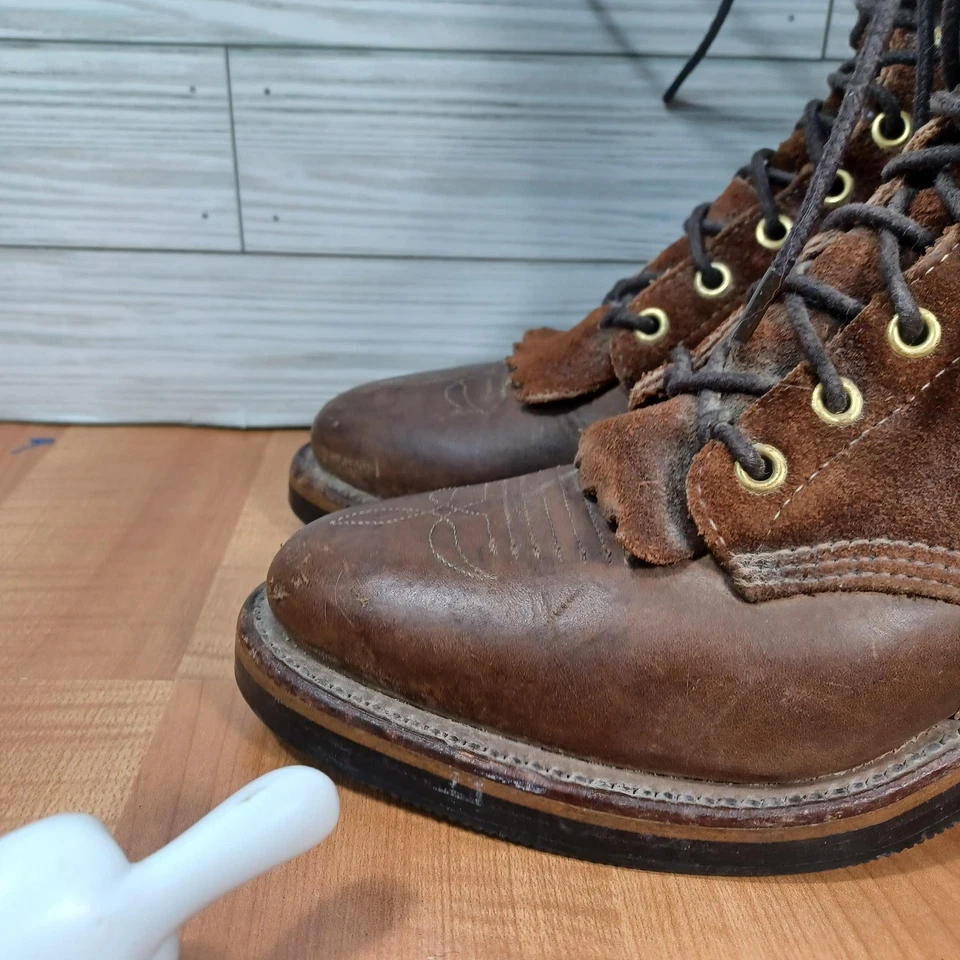 De Colección Chippewa Packer Botas Mujeres 7M Leñador Caballo Loco Gamuza Kiltie Hecho en EE. UU. 90s Foto 4 de 4