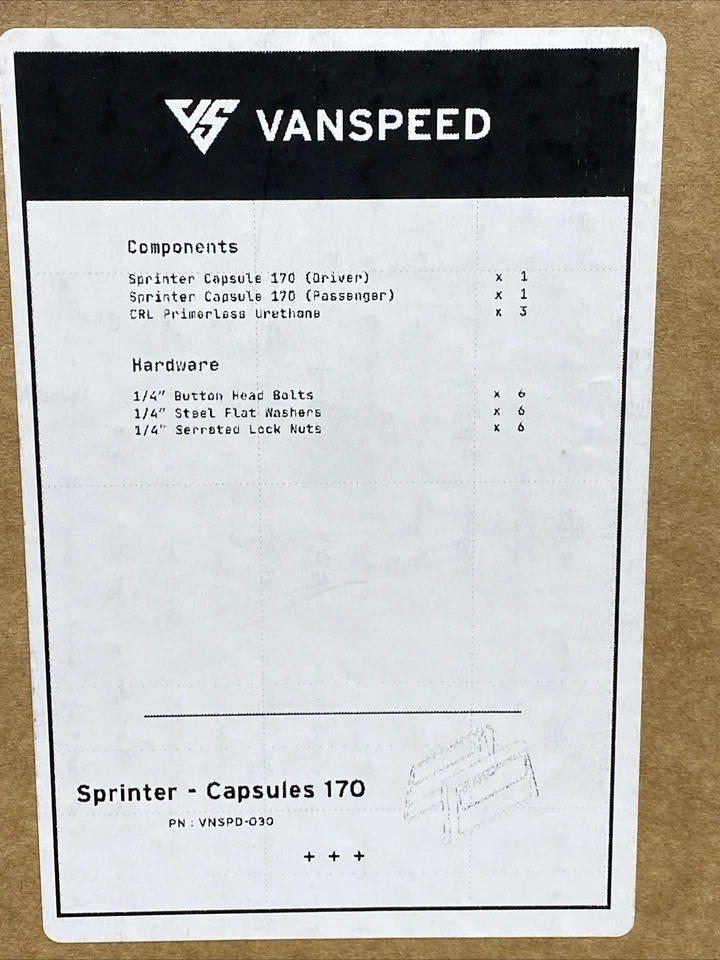 2014-2024 Mercedes-Benz Sprinter Capsules 170 L / R Without Windows VNSPD030 - Image 2 of 4