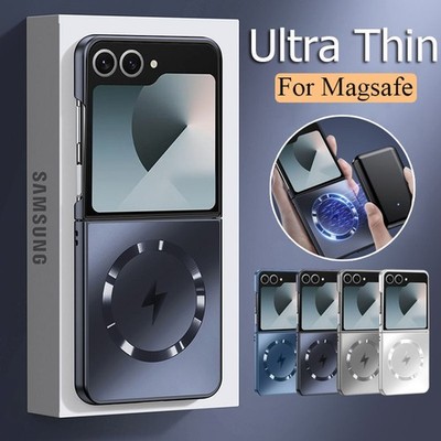Handyhülle für Samsung Galaxy Z Flip7 Flip6 Flip5 4 Ultra dünn MagSafe Hart Case