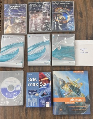 3DS MAX 2011 - 2016, Konvolut DVD´s, 2 Lernbücher