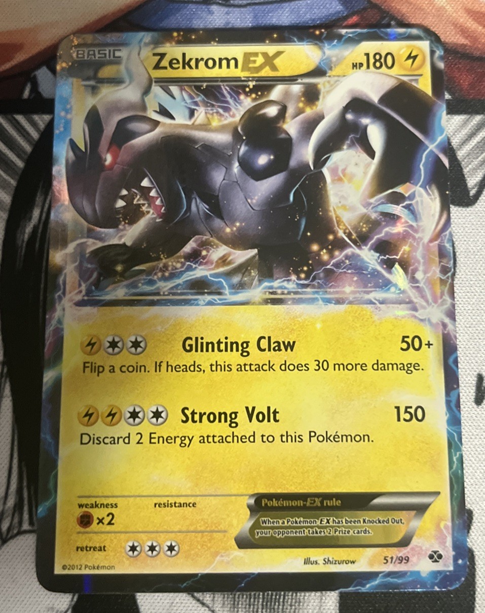 2012 Pokémon Next Destinies Zekrom EX Moderately Played No.51