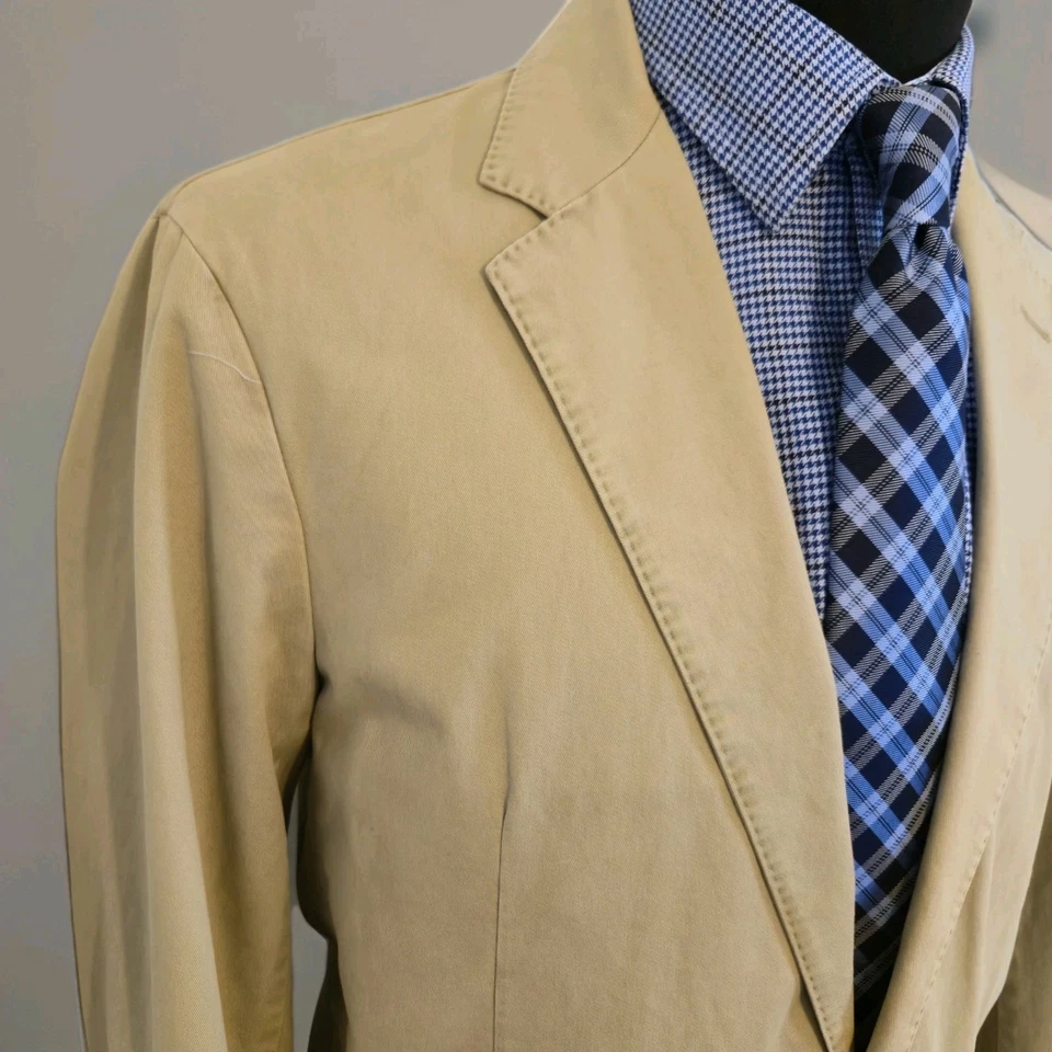 Blazer de algodón Polo Ralph Lauren para hombre 44L abrigo deportivo sin estructura chaqueta de 2 botones Foto 2 de 4