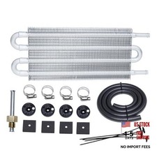 Transmission Oil Cooler Kit, Aluminium alloy Radiator with 5/16" 4 Pass Silver