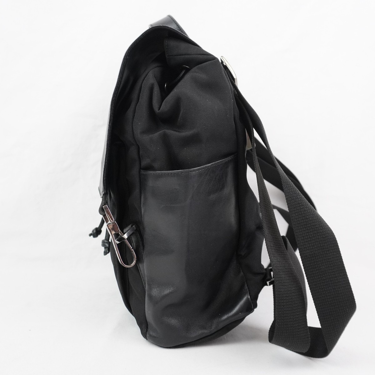 ［GUCCI］Nylon Leather Backpack/BLACK GUCCI Nylon Monogram Slim Backpack Black 396086 | FASHIONPHILE