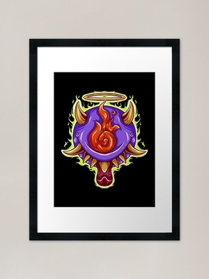 BUrn Head Framed Art Print Framed Wall Art Poster Canvas Print Picture