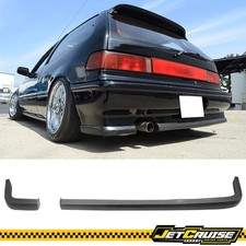Fits 88-91 Honda Civic Hatchback 3dr Jdm Style Rear Bumper Lip Spoiler Pu 2pcs Fits 88-91 Honda Civic Hatchback 3dr Jdm Style Rear Bumper Lip Spoiler Pu 2pcs
