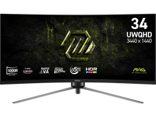 MSI 34 inch Ultrawide QHD 2K 1440P 200Hz Adaptive Sync 0.5ms HDR Ready Curved