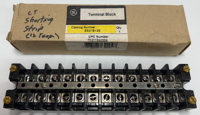 GE EB27B12S Terminal Block Shorting 12-Pos 0.63'' Spacing 600V 30A #18-10AWG