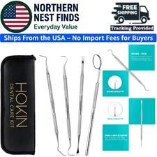 Complete Dental Cleaning Tools for Home Use – 4 Pcs Pro KIt in Leather Case