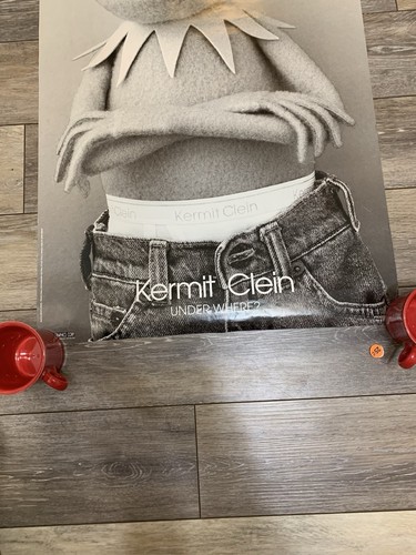 Vtg Muppets Kermit The Frog Poster Kermit Clein “UNDER WHERE?” 32” x 21” - Bild 3 von 10