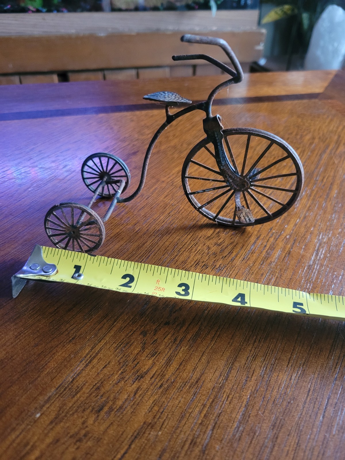 Antique Mini Tricycle Figurine Vintage Collectible Miniature