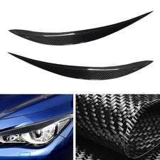 Carbon Fiber Headlight Eyelid Eyebrow Cover Trim Fit For Infiniti Q60 2017-2022