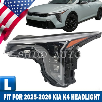 #ad For 2025 2026 KIA K4 Left Driver Side Headlamp LED Headlight Assembly Projector $268.00