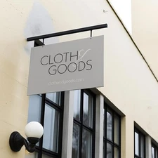 Custom Hanging Shop Sign – Double Sided Outdoor Blade Sign for Business