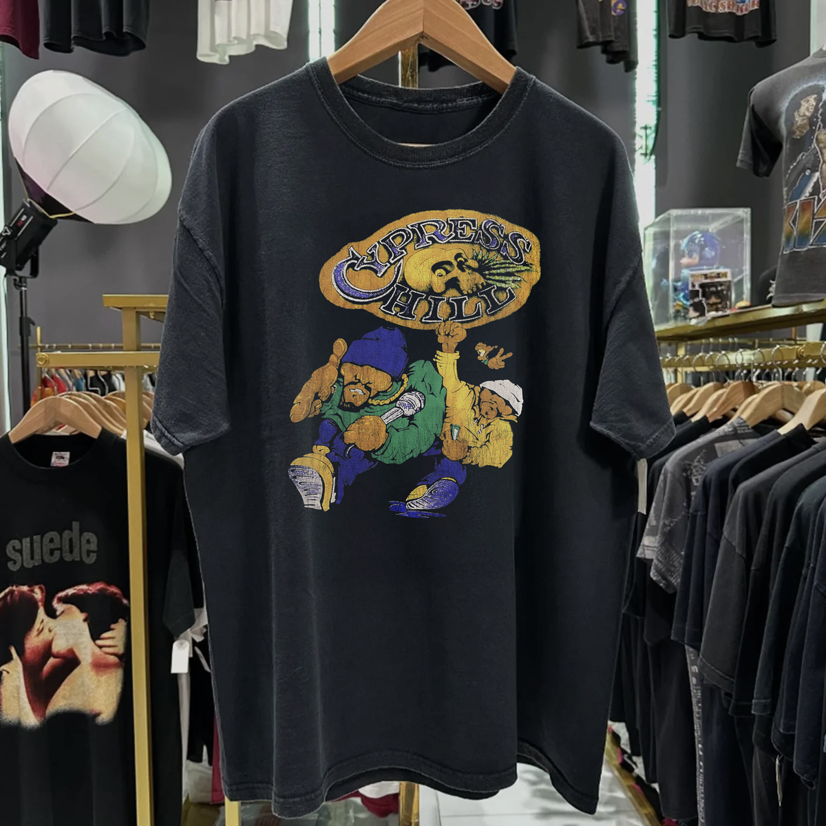 90s Cypress Hill Washed T-Shirt Black M | eBay