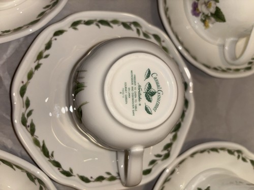 10 PC Noritake Gourmet Garden Coffee Tea Cups Mugs & Saucers Service For 5 Set - Picture 11 of 18