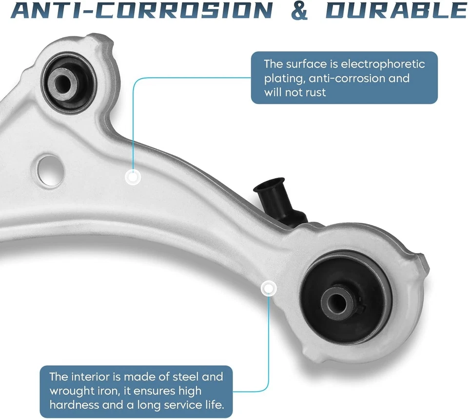 Par de rótulas de brazo de control inferior delantero derecho derecho derecho para Nissan Murano 2009-2014 Foto 4 de 4