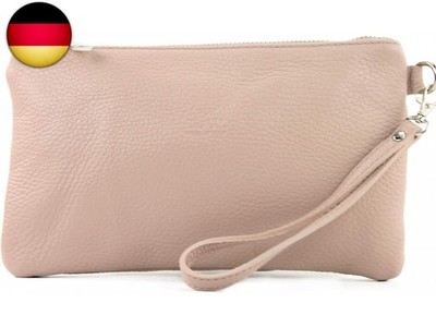 modamoda de T193 Damen Leder Clutch, Handgelenktasche Klein, 22 x 13 cm,