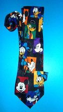 Disney Men's Neck Tie - Mickey, Goofy, Donald Duck and Pluto, Classic Tie